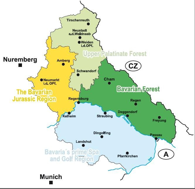 巴伐利亚州地图