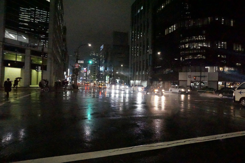                     下雨的街道